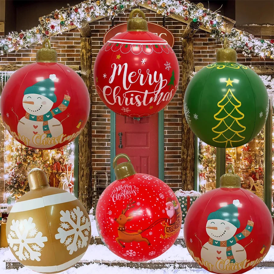 32” Giant Inflatable Christmas Ornament – Outdoor Holiday Party Decoration