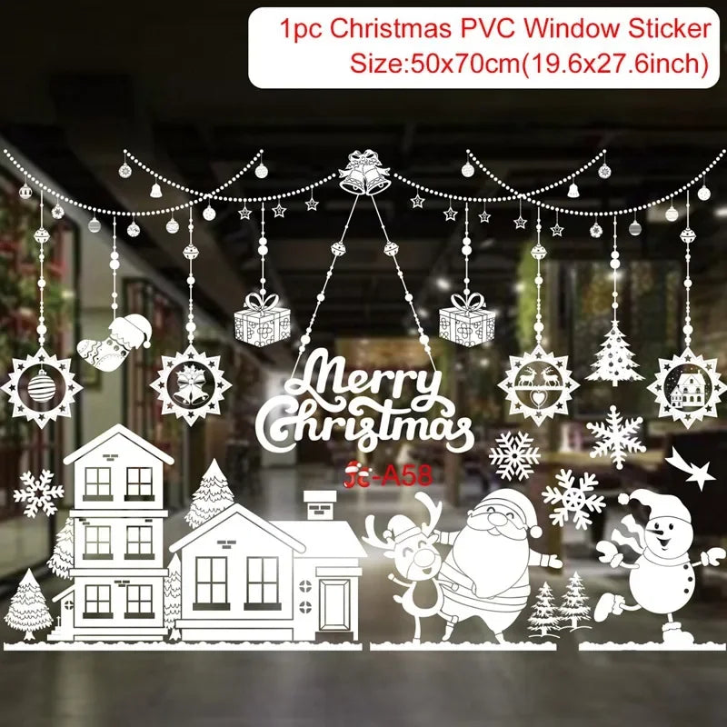 Christmas Wall & Window Stickers – Merry Xmas Home Decor  Holiday Ornaments