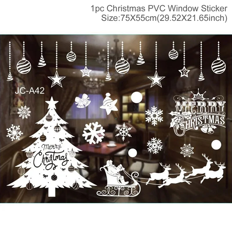 Christmas Wall & Window Stickers – Merry Xmas Home Decor  Holiday Ornaments