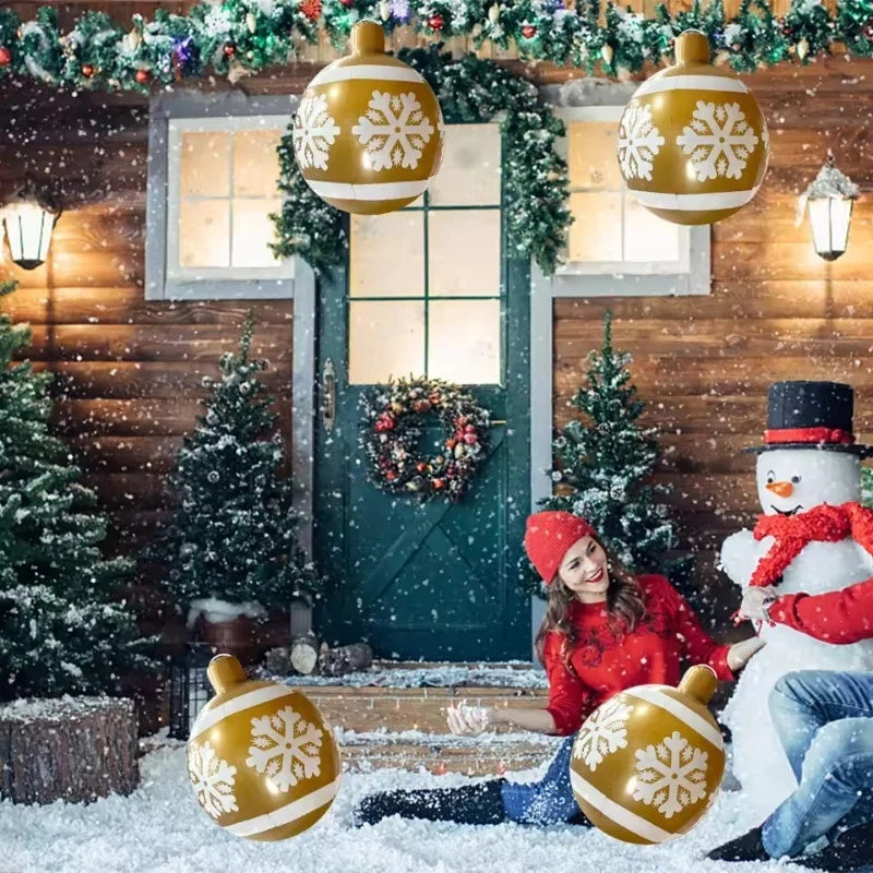 32” Giant Inflatable Christmas Ornament – Outdoor Holiday Party Decoration
