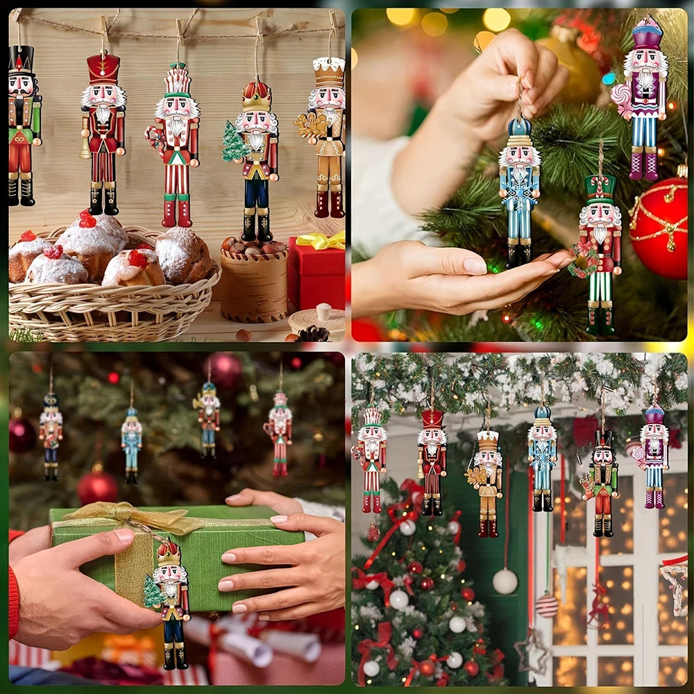 12PCS Nutcracker Wooden Set – Christmas Gift & Holiday Home Decoration