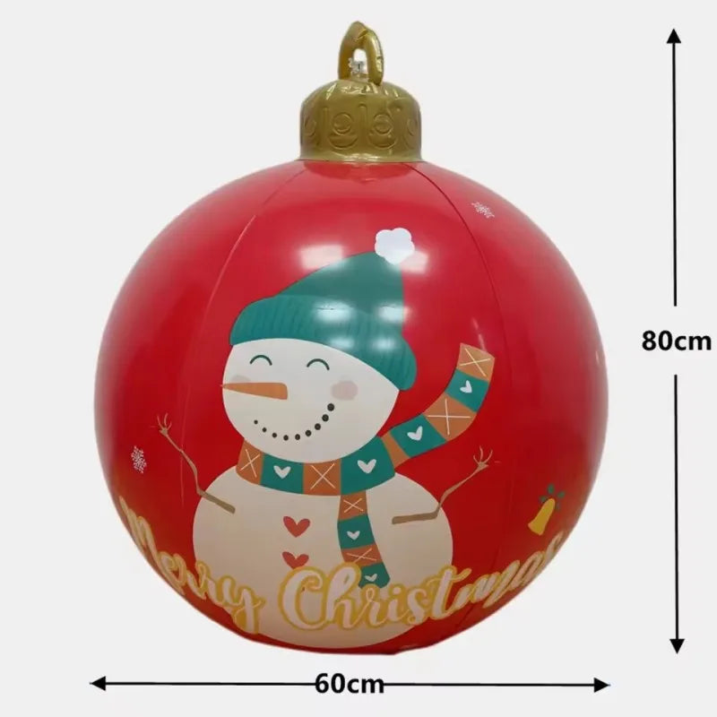32” Giant Inflatable Christmas Ornament – Outdoor Holiday Party Decoration