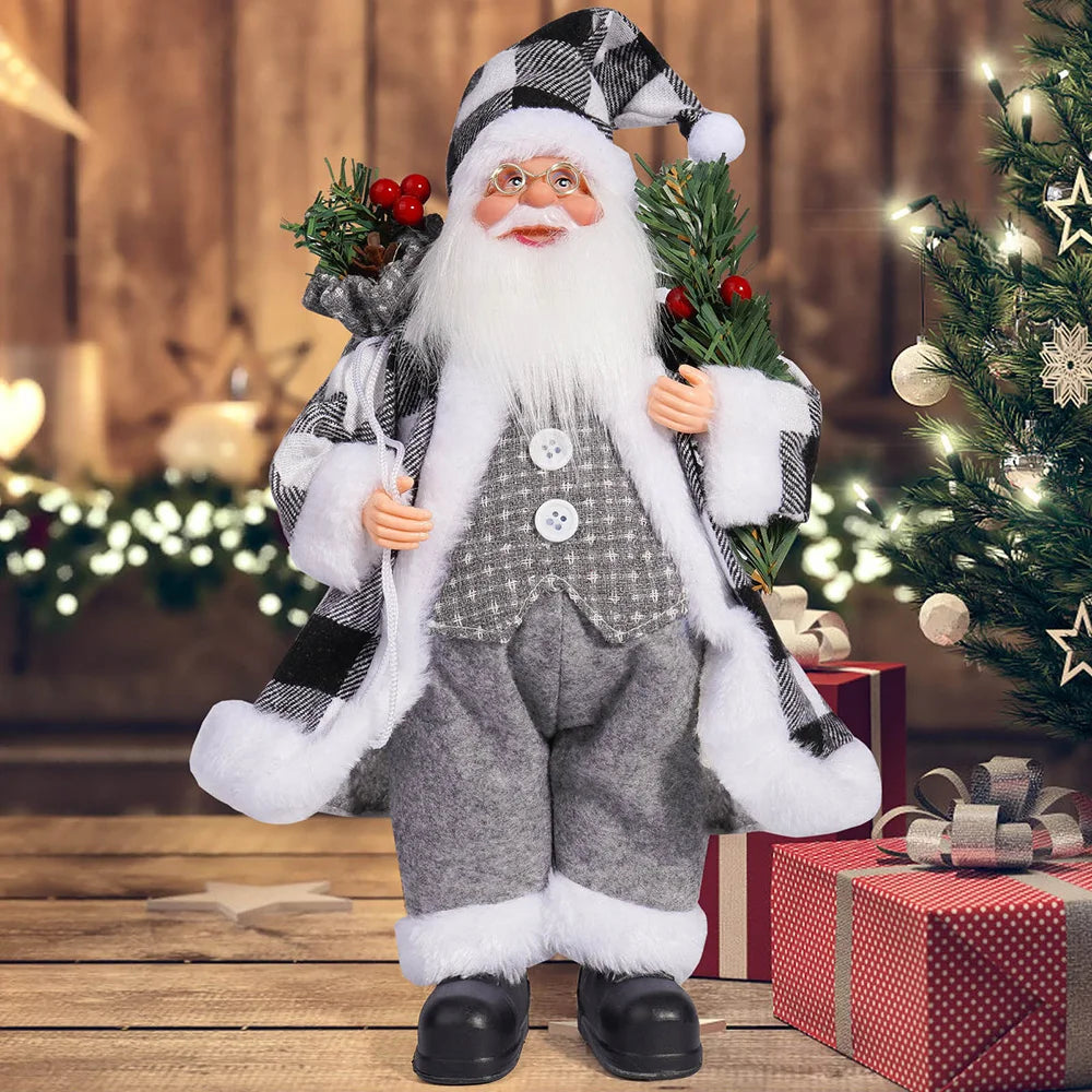 12in Standing Santa Claus Doll – Christmas Tree Decoration & Kids Xmas Gift 🎅