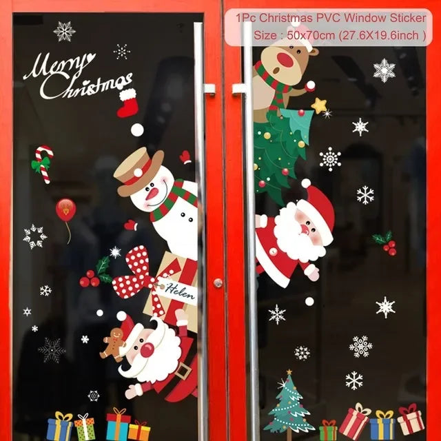 Christmas Wall & Window Stickers – Merry Xmas Home Decor  Holiday Ornaments
