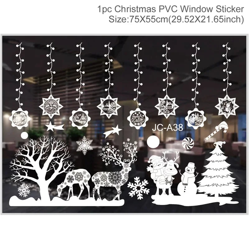 Christmas Wall & Window Stickers – Merry Xmas Home Decor  Holiday Ornaments