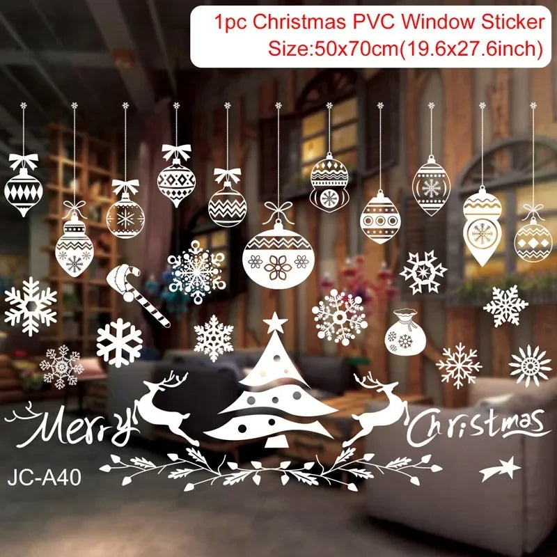 Christmas Wall & Window Stickers – Merry Xmas Home Decor  Holiday Ornaments