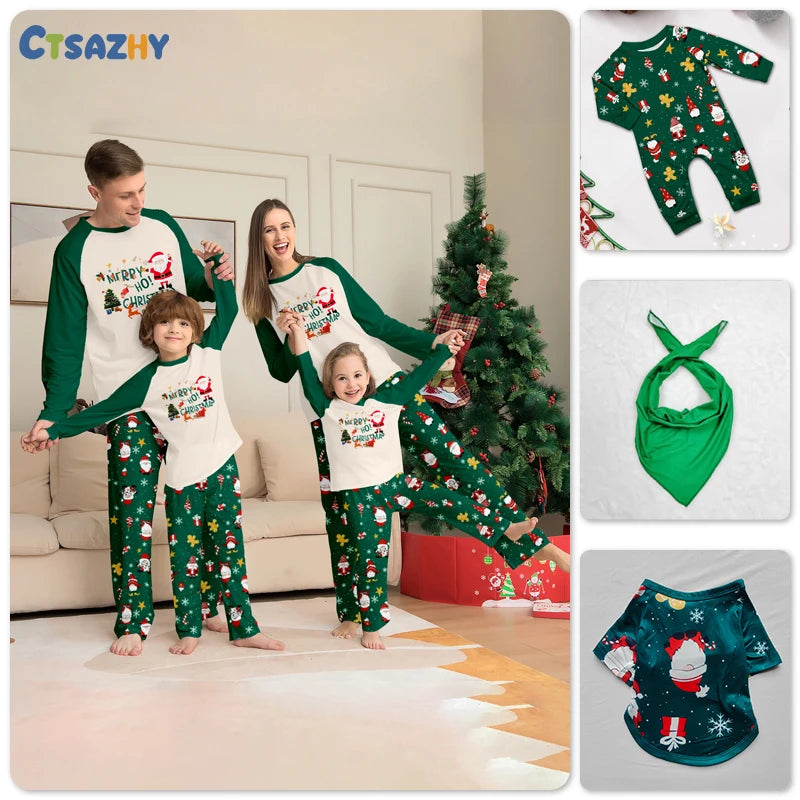 Merry Christmas Family Pajamas Set – Matching Mom Dad Kids Outfit