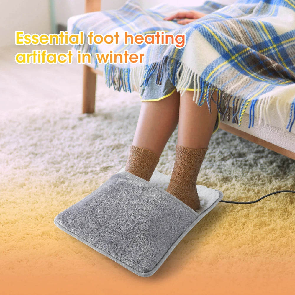 Winter USB Heated Foot Pad – Soft Plush Warmth for Home & Washable