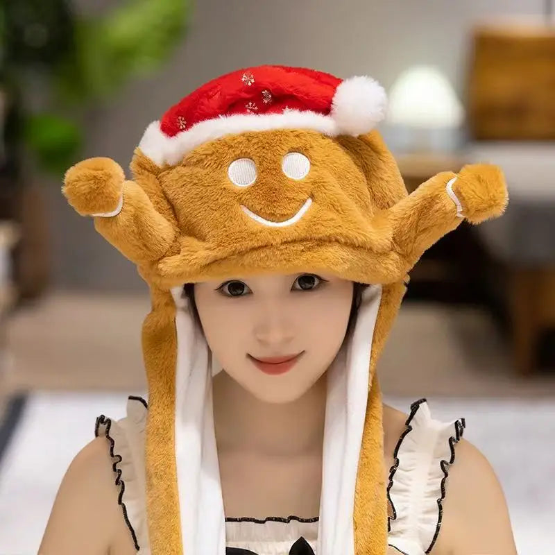 Cute Christmas Plush Hat for Kids – Green Monster, Santa & Deer Winter Warm Hat