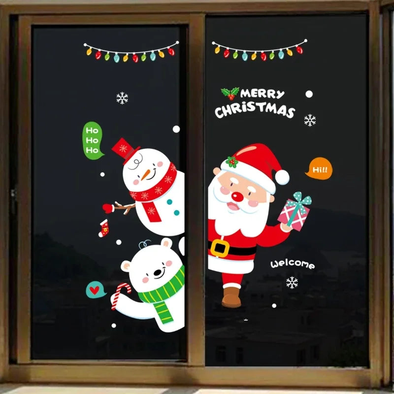 Christmas Wall & Window Stickers – Merry Xmas Home Decor  Holiday Ornaments
