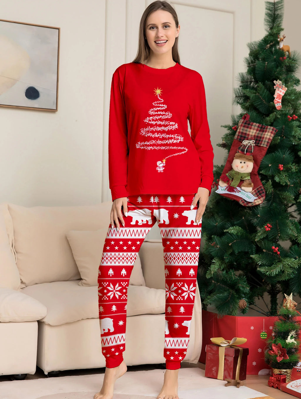 Christmas Family Matching Pajamas – Mom Kids Baby Set