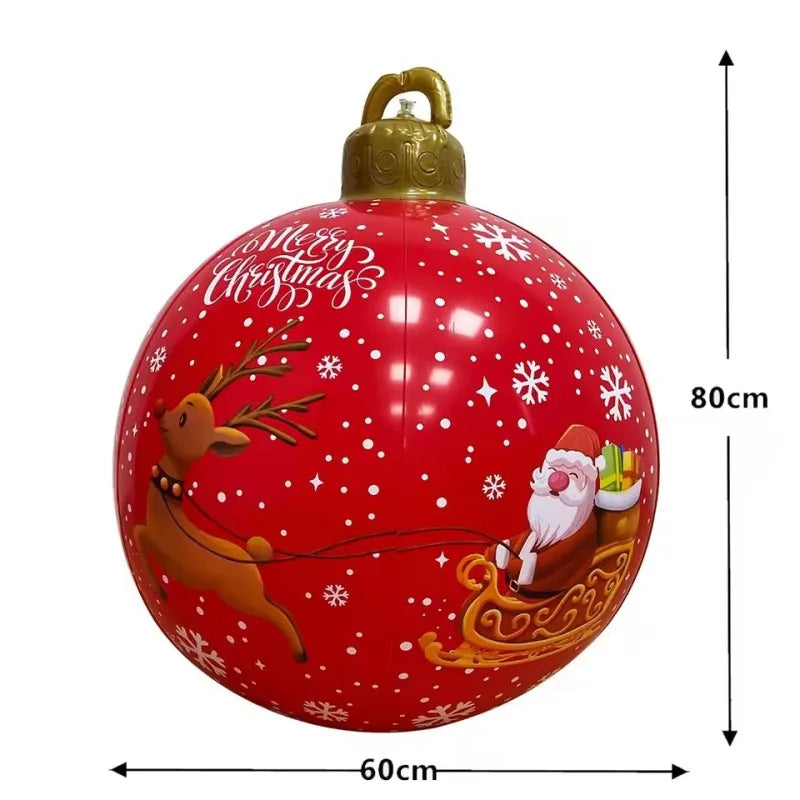 32” Giant Inflatable Christmas Ornament – Outdoor Holiday Party Decoration