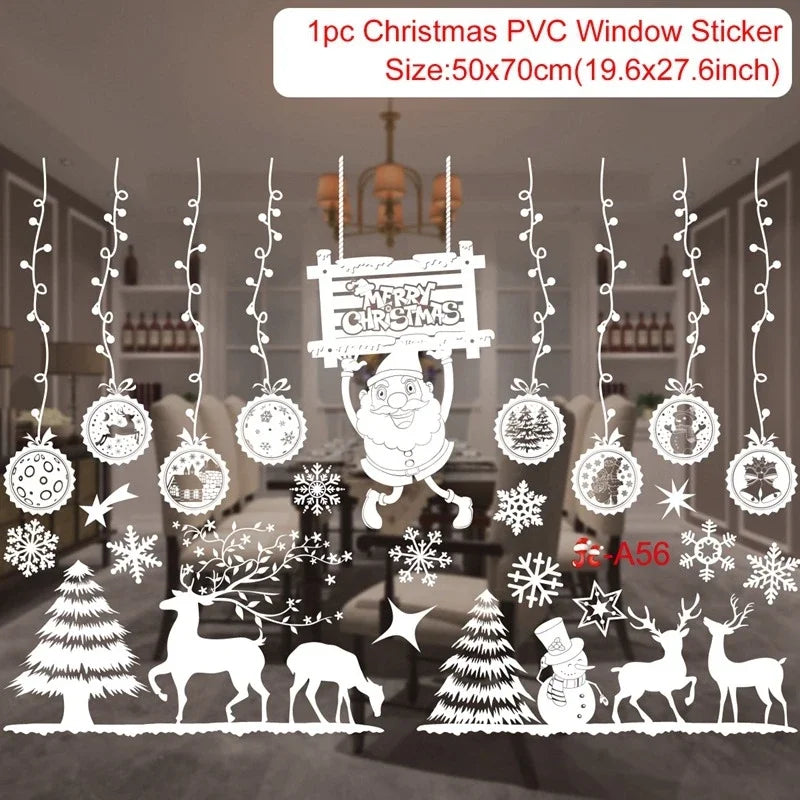Christmas Wall & Window Stickers – Merry Xmas Home Decor  Holiday Ornaments