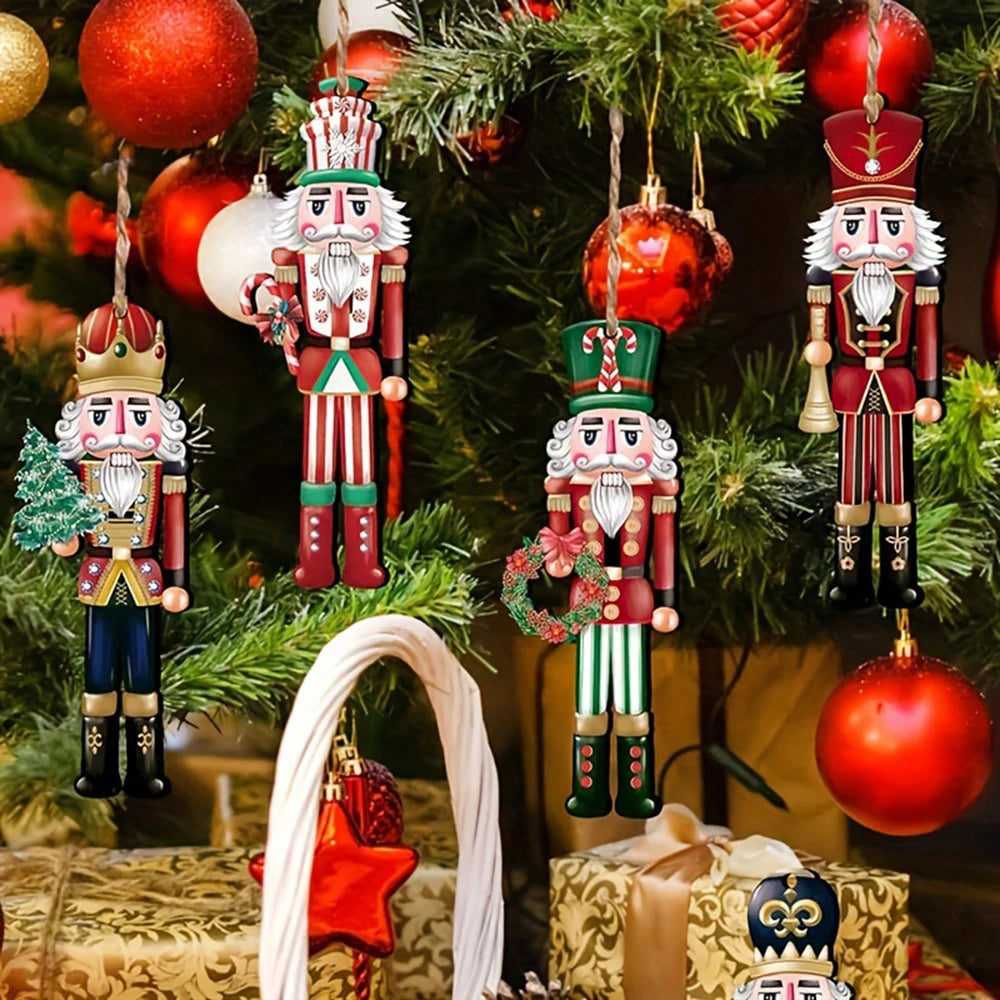 12PCS Nutcracker Wooden Set – Christmas Gift & Holiday Home Decoration