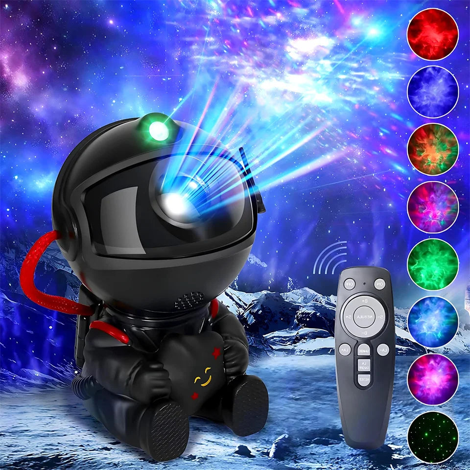 Astronaut Star Projector Galaxy Night Light | LED Nebula Room Lamp for Kids & Bedrooms