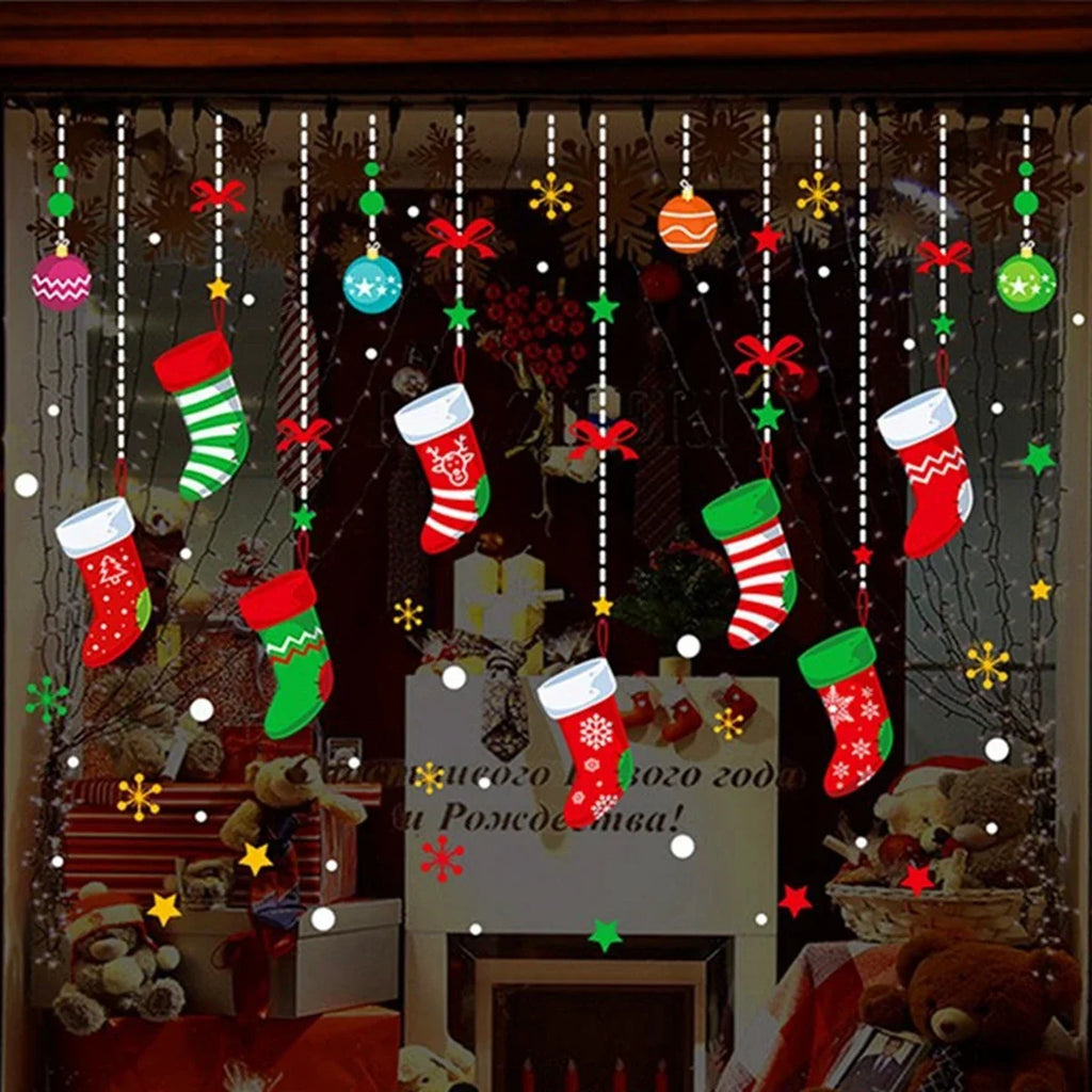 Christmas Wall & Window Stickers – Merry Xmas Home Decor  Holiday Ornaments