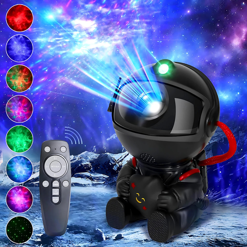 Astronaut Star Projector Galaxy Night Light | LED Nebula Room Lamp for Kids & Bedrooms