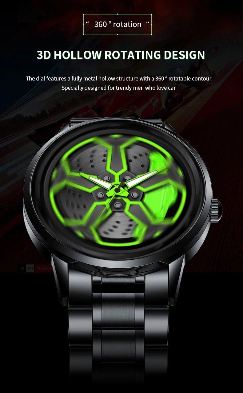 Original Wheel Rotating Men Watches