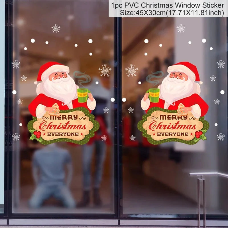 Christmas Wall & Window Stickers – Merry Xmas Home Decor  Holiday Ornaments