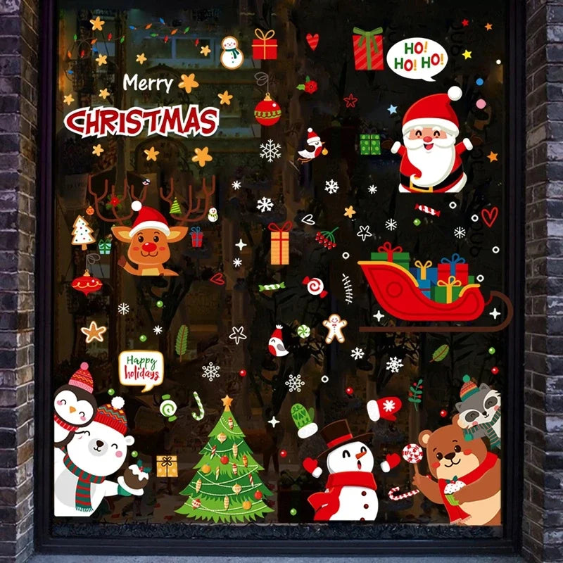 Christmas Wall & Window Stickers – Merry Xmas Home Decor  Holiday Ornaments