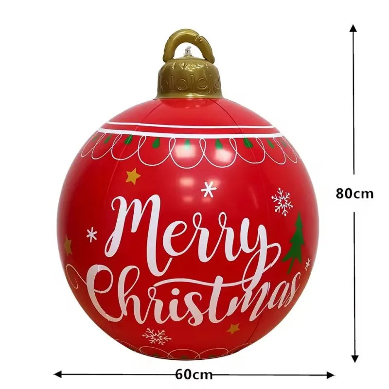32” Giant Inflatable Christmas Ornament – Outdoor Holiday Party Decoration