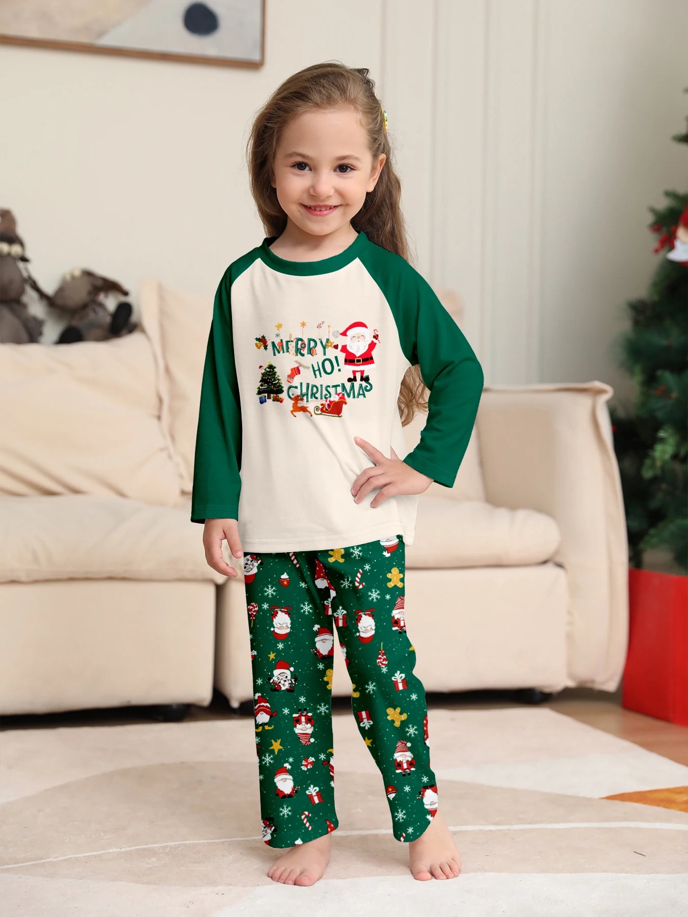 Merry Christmas Family Pajamas Set – Matching Mom Dad Kids Outfit
