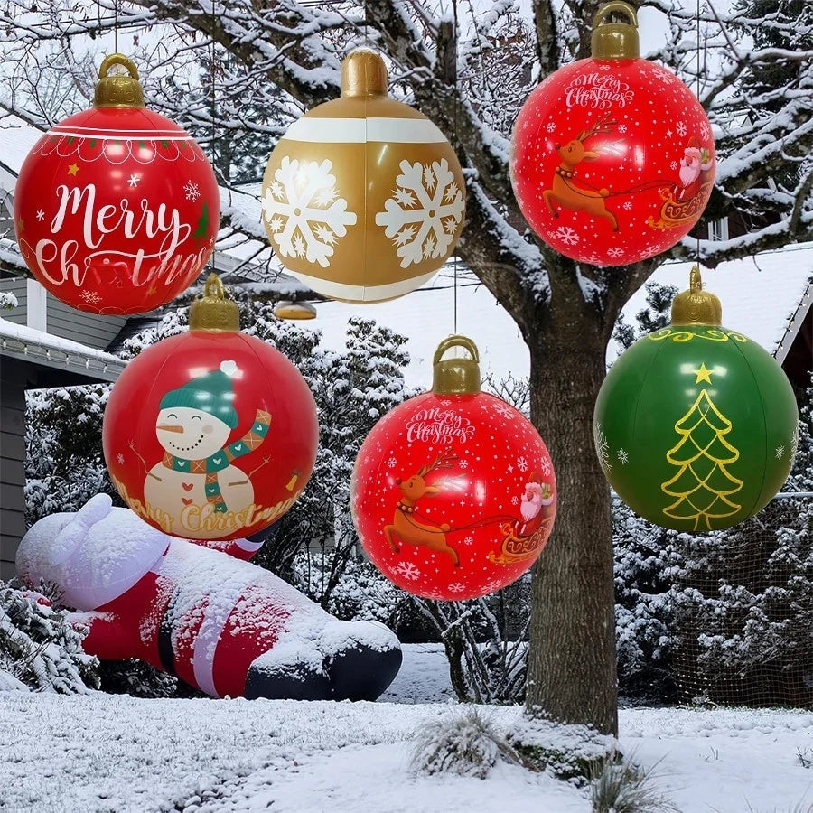 32” Giant Inflatable Christmas Ornament – Outdoor Holiday Party Decoration