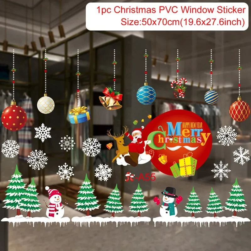 Christmas Wall & Window Stickers – Merry Xmas Home Decor  Holiday Ornaments