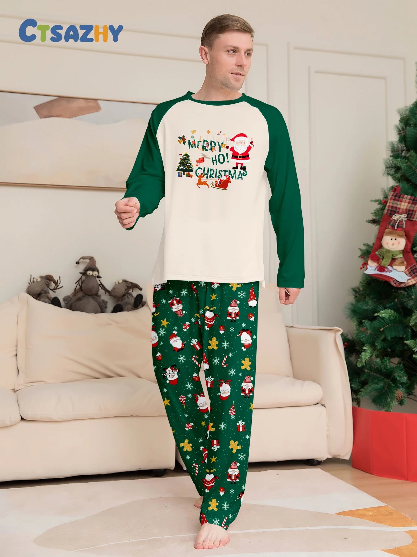 Merry Christmas Family Pajamas Set – Matching Mom Dad Kids Outfit