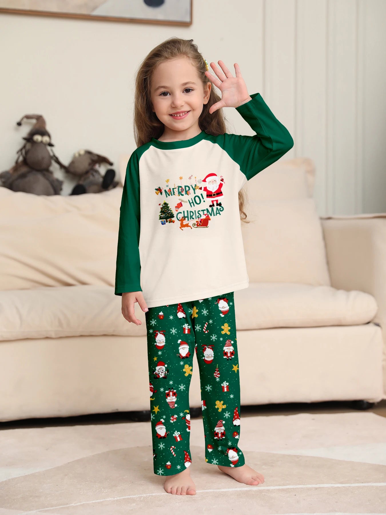 Merry Christmas Family Pajamas Set – Matching Mom Dad Kids Outfit