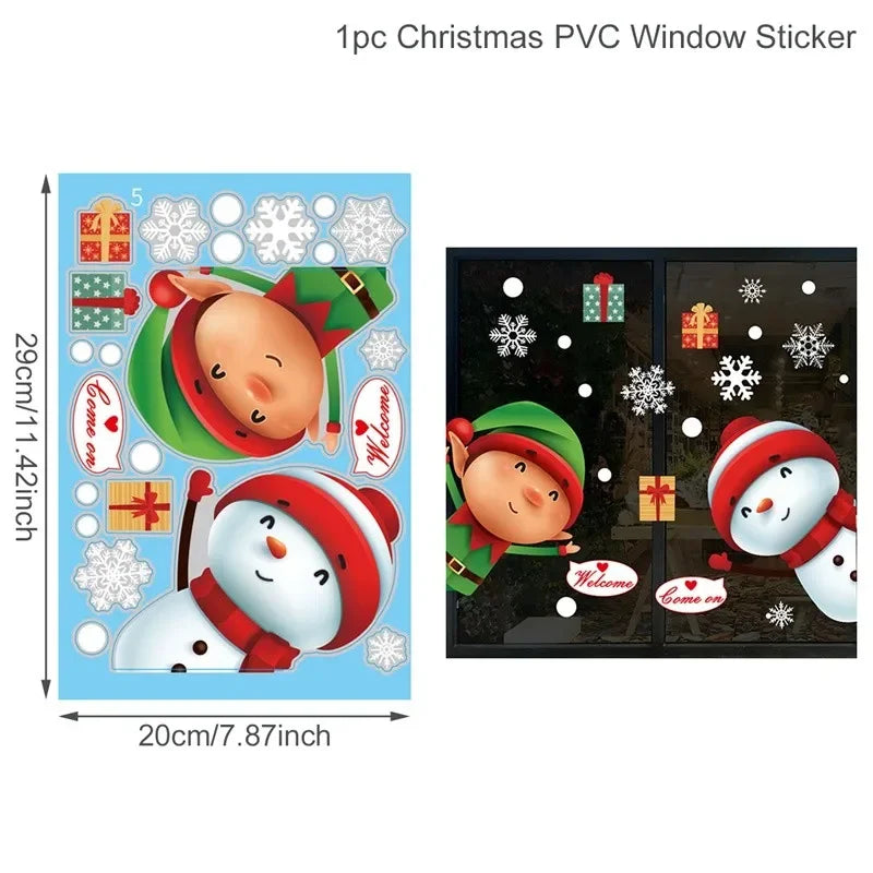 Christmas Wall & Window Stickers – Merry Xmas Home Decor  Holiday Ornaments