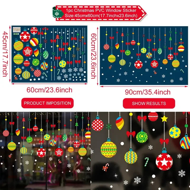 Christmas Wall & Window Stickers – Merry Xmas Home Decor  Holiday Ornaments