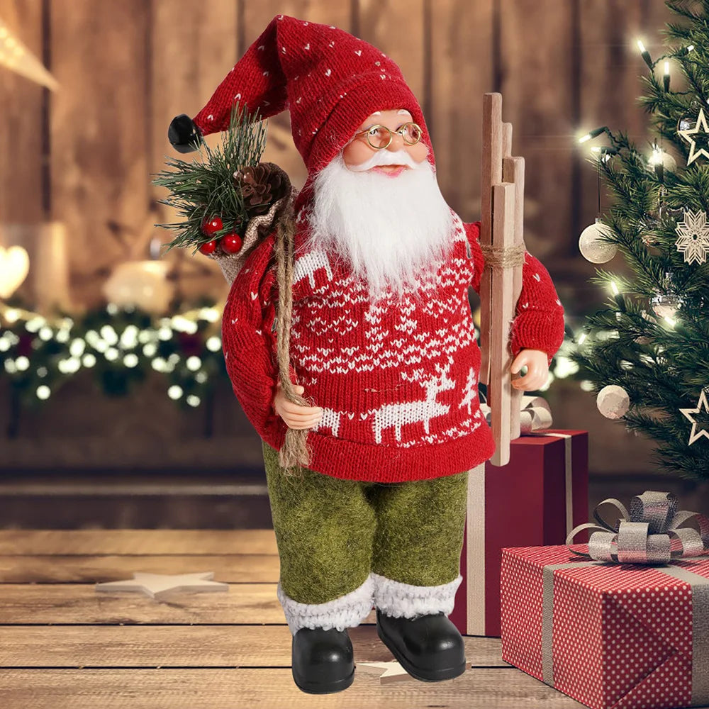12in Standing Santa Claus Doll – Christmas Tree Decoration & Kids Xmas Gift 🎅