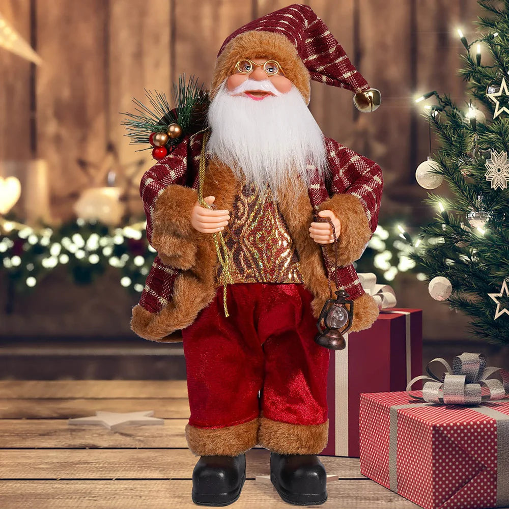 12in Standing Santa Claus Doll – Christmas Tree Decoration & Kids Xmas Gift 🎅
