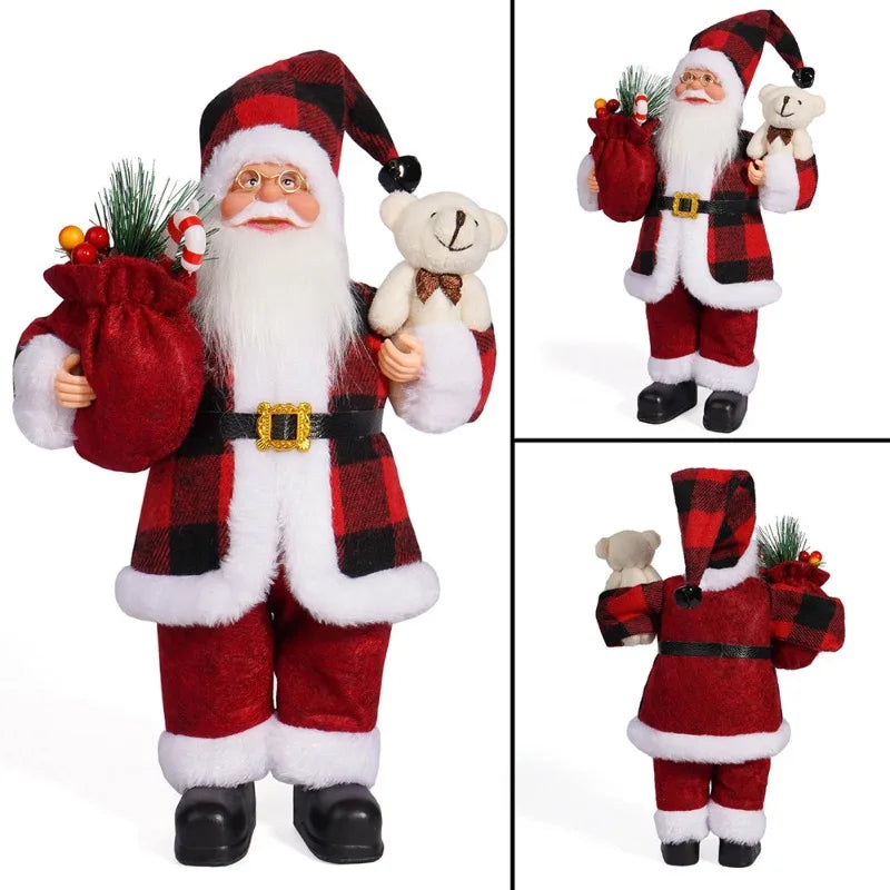 12in Standing Santa Claus Doll – Christmas Tree Decoration & Kids Xmas Gift 🎅