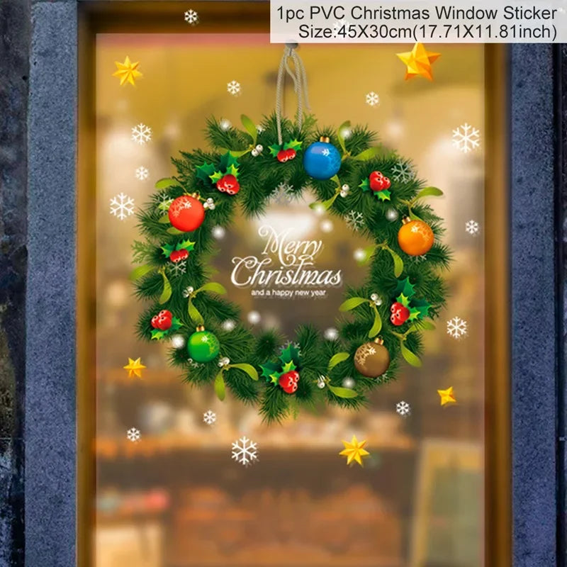 Christmas Wall & Window Stickers – Merry Xmas Home Decor  Holiday Ornaments