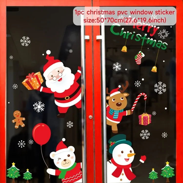 Christmas Wall & Window Stickers – Merry Xmas Home Decor  Holiday Ornaments