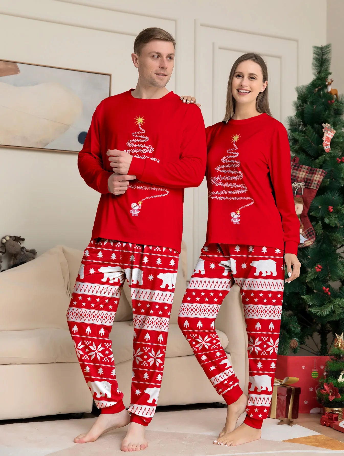 Christmas Family Matching Pajamas – Mom Kids Baby Set