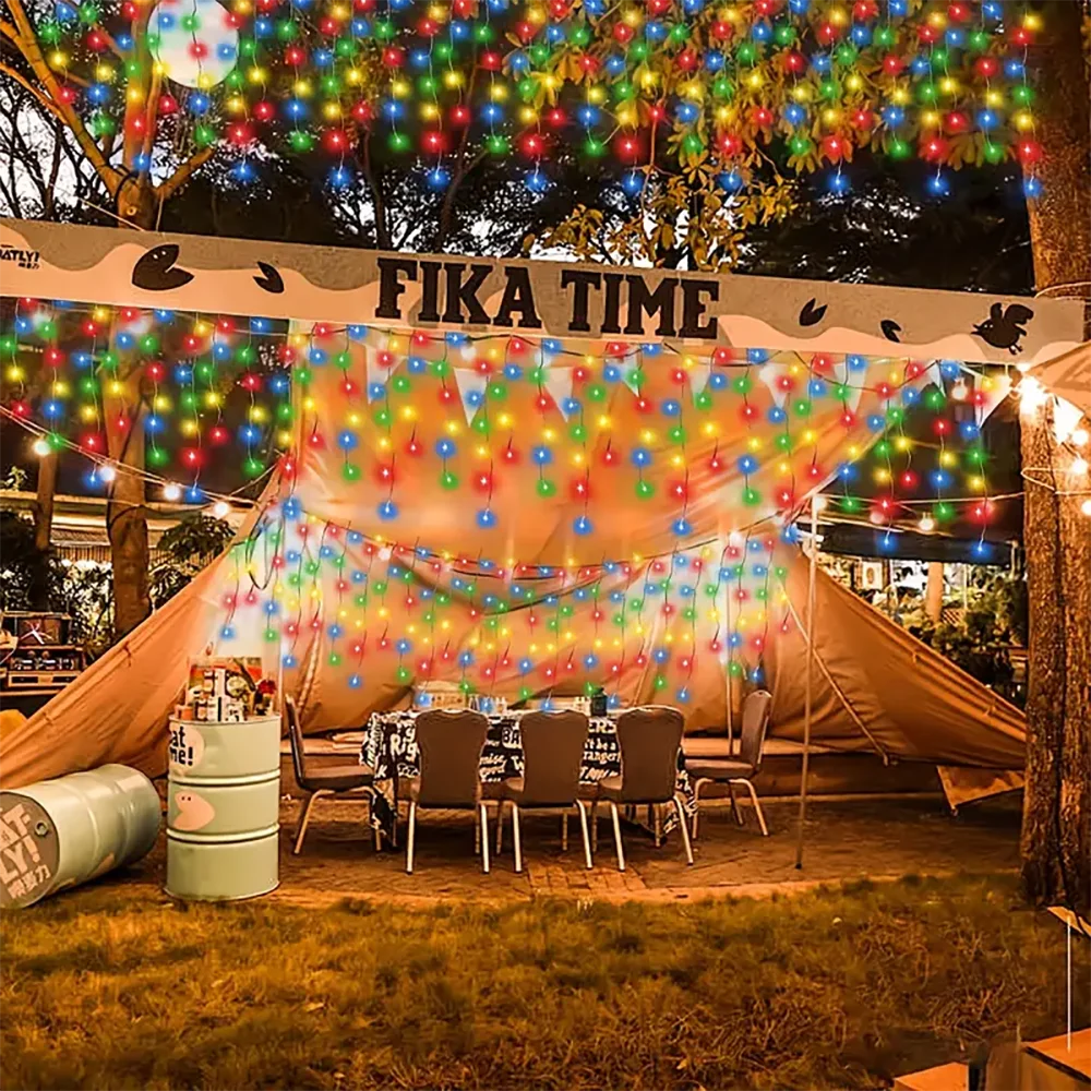 160LED Solar Icicle String Lights 3.5M/7.5M – Waterproof Christmas Outdoor Decor