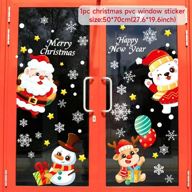 Christmas Wall & Window Stickers – Merry Xmas Home Decor  Holiday Ornaments