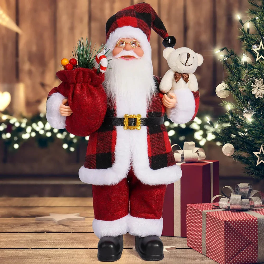 12in Standing Santa Claus Doll – Christmas Tree Decoration & Kids Xmas Gift 🎅