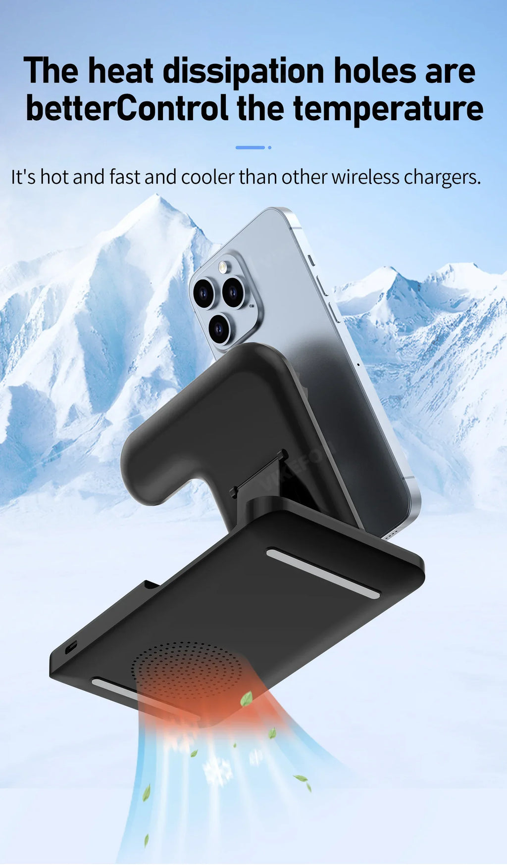 30W Foldable 3-in-1 Charging Station for iPhone, Apple Watch & AirPods