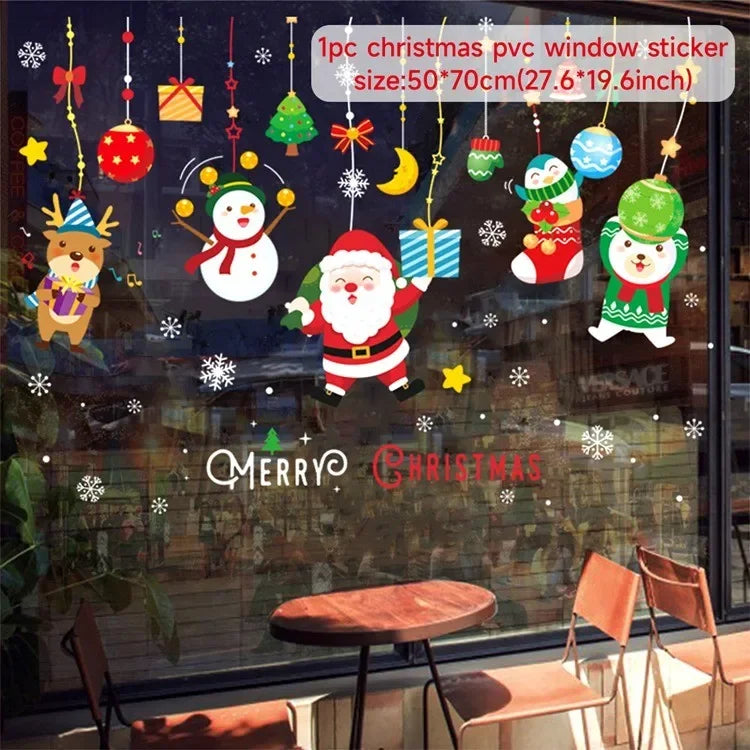 Christmas Wall & Window Stickers – Merry Xmas Home Decor  Holiday Ornaments