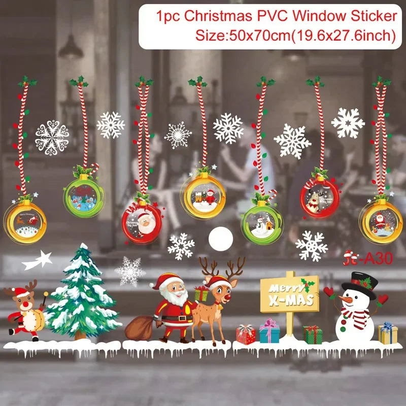 Christmas Wall & Window Stickers – Merry Xmas Home Decor  Holiday Ornaments