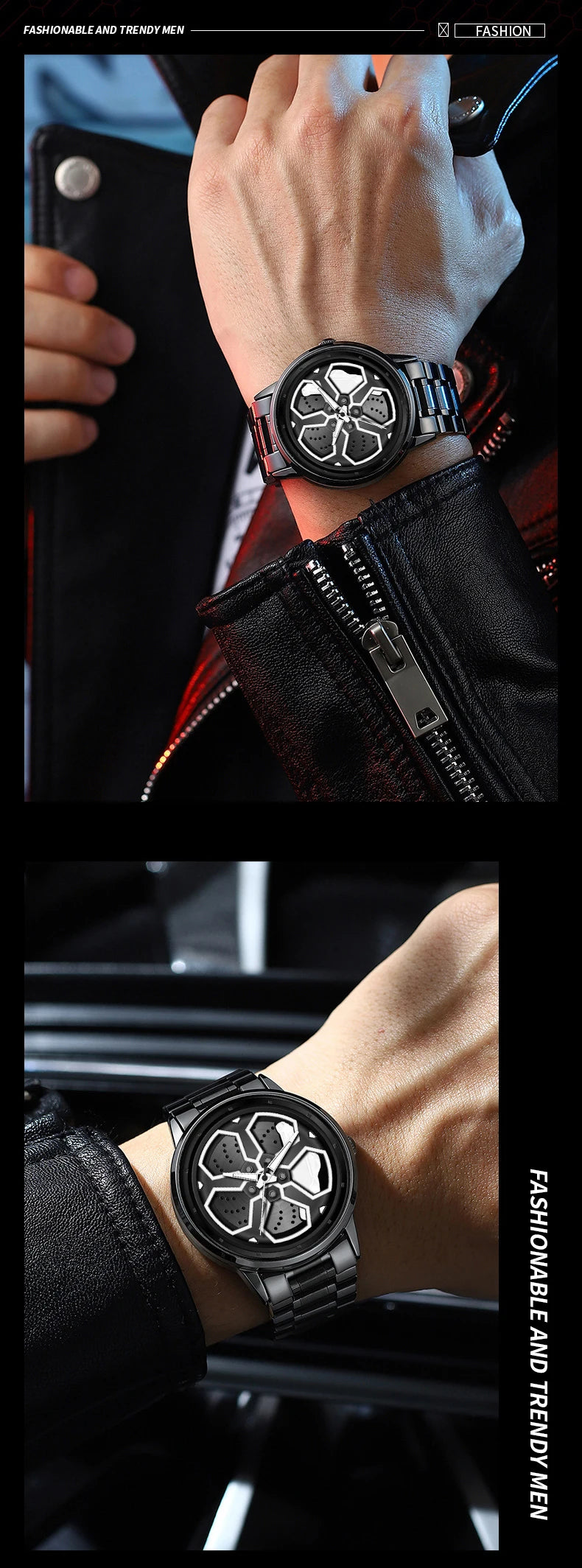 Original Wheel Rotating Men Watches