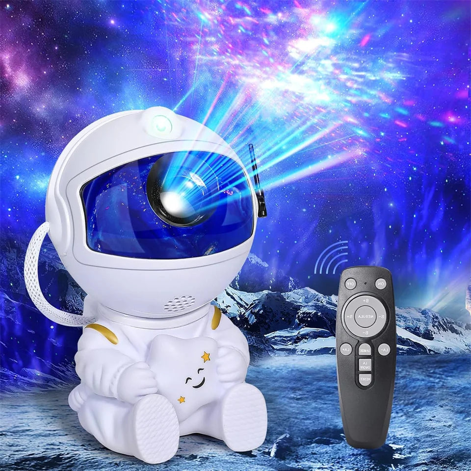 Astronaut Star Projector Galaxy Night Light | LED Nebula Room Lamp for Kids & Bedrooms