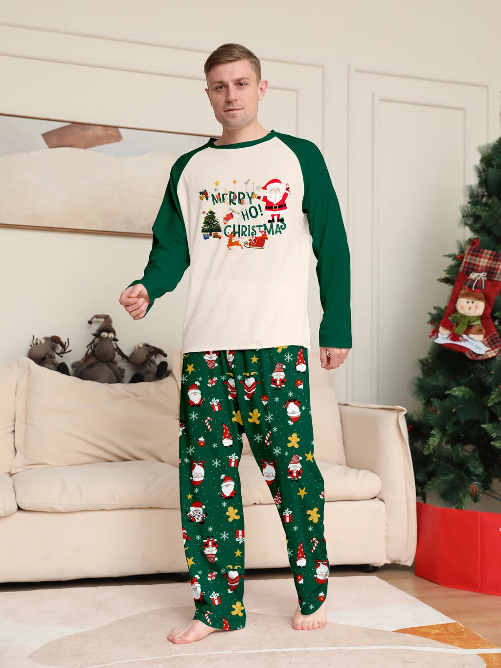 Merry Christmas Family Pajamas Set – Matching Mom Dad Kids Outfit