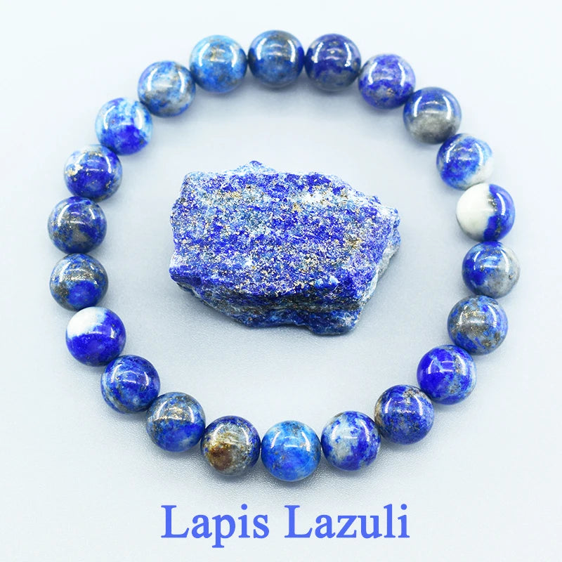 Natural Lapis Lazuli Stone Bracelet 5A – Energy Healing Jewelry for Men & Women