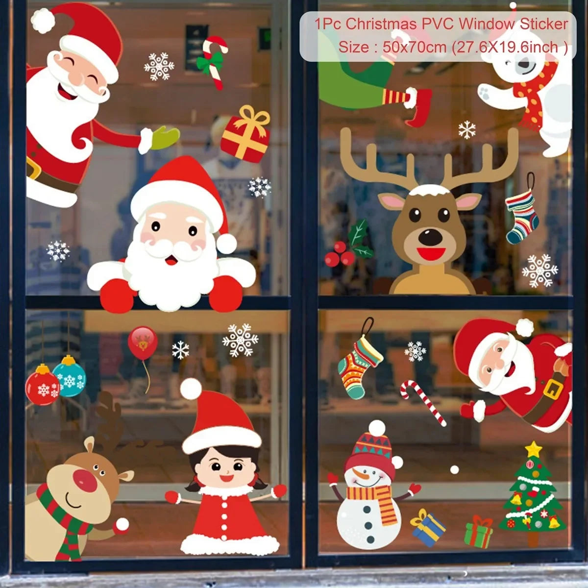 Christmas Wall & Window Stickers – Merry Xmas Home Decor  Holiday Ornaments
