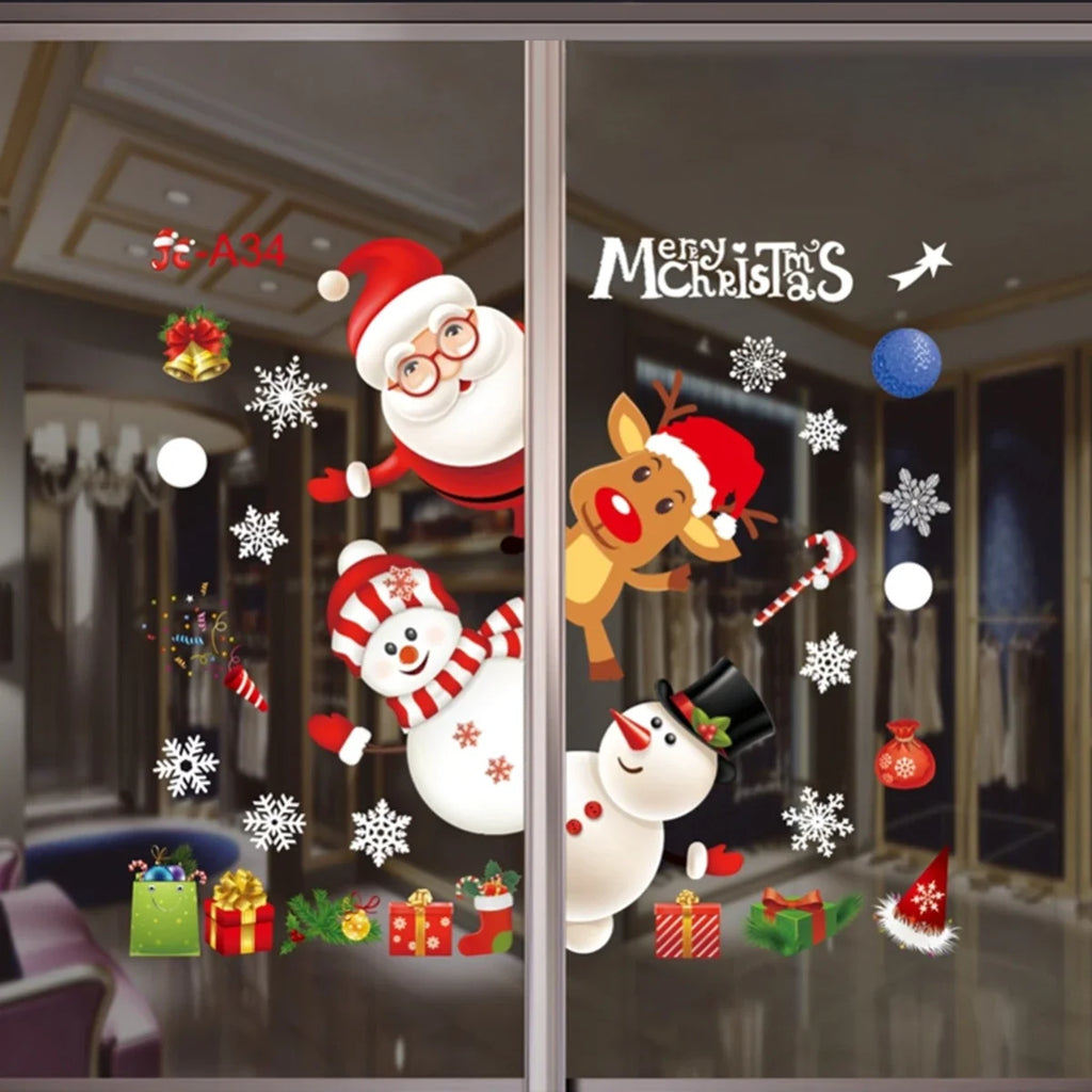 Christmas Wall & Window Stickers – Merry Xmas Home Decor  Holiday Ornaments